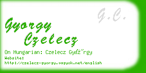 gyorgy czelecz business card